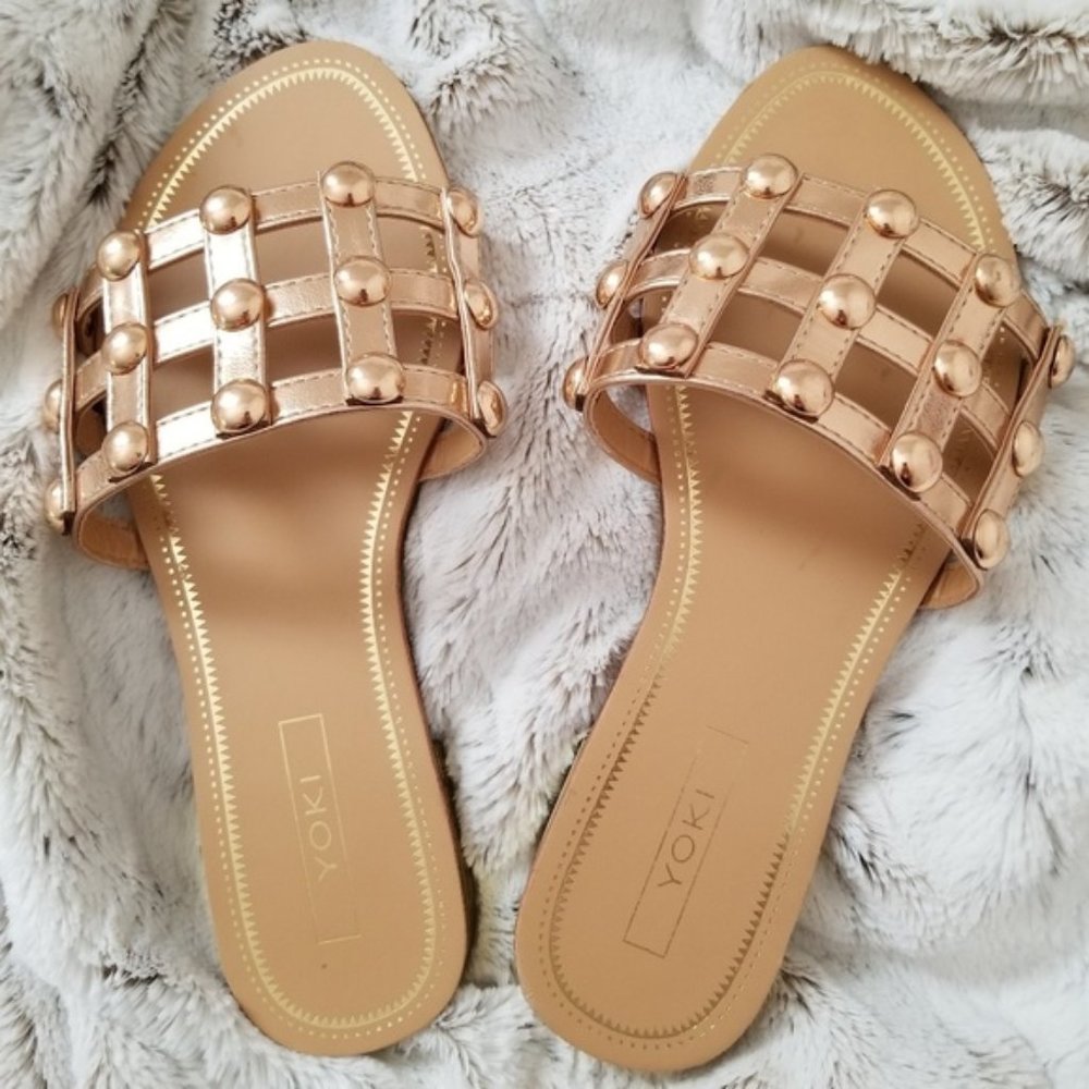 Caged Sandals - Rose Gold (5.5)